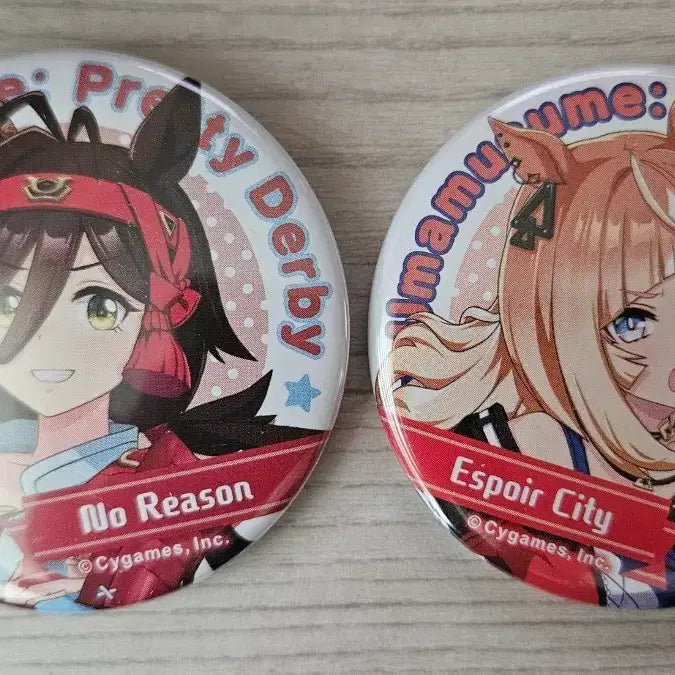 [BUNJANG] Uma Musume Pretty Derby Espoir City &amp; No Reason Can Badge Set / 우마무스메 캔뱃지 에스푸아르 시티, 노 리즌