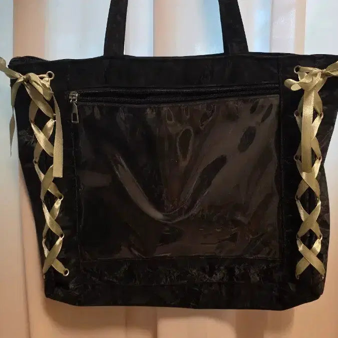 [BUNJANG] Black Ita Bag with Ribbon / 검정 이타백 판매