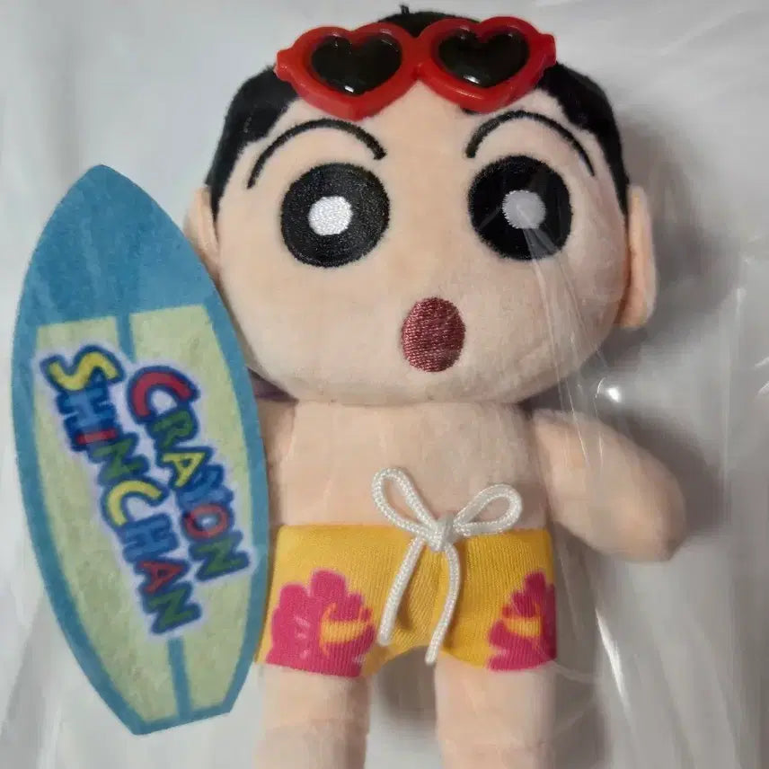 [BUNJANG] Crayon Shin-chan Surfing Sunglasses Keyring Doll / [새상품] 서핑보드 선글라스 짱구 키링 인형