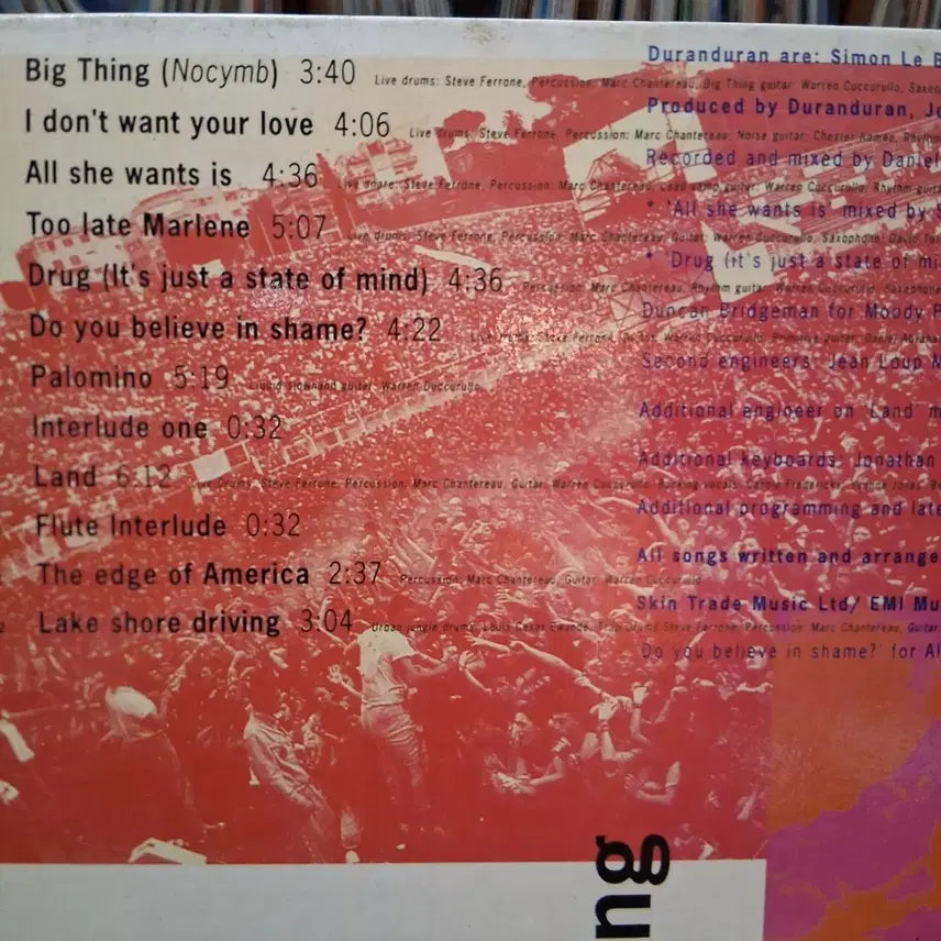 [BUNJANG] Duran Duran Big Thing LP Vinyl Record / 희귀 소장가치 듀란 듀란 빅 씽 LP 할인
