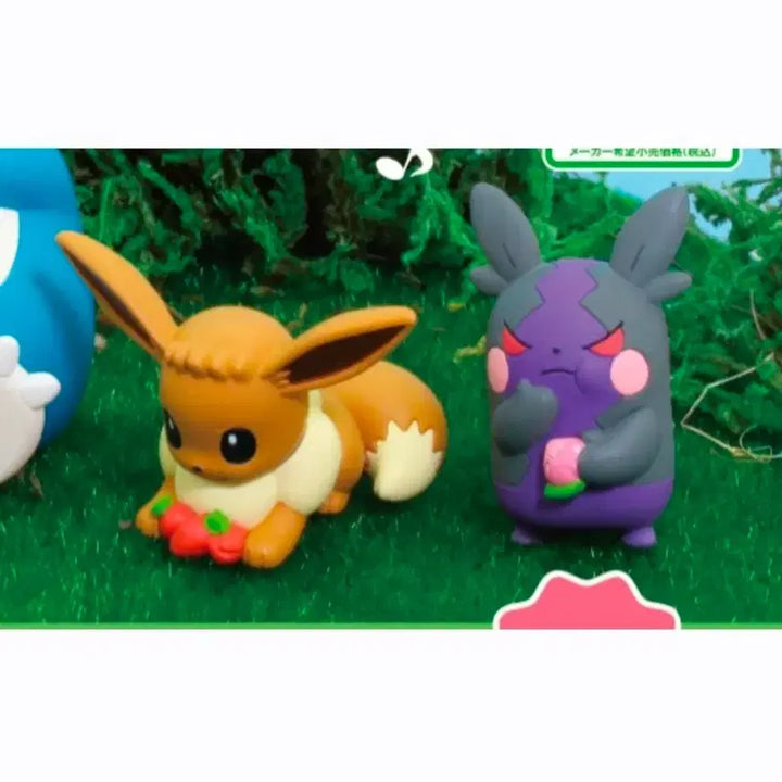 [BUNJANG] Pokemon Yum Yum Stuffed Mascot Gachapon Figure Eevee, Morpeko / 포켓몬 냠냠 배부른 마스코트 가챠 피규어 이브이 모르페코 열매 먹는