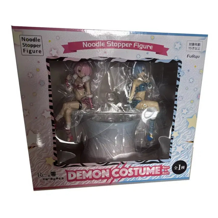 [BUNJANG] Re:Zero Rem Ram Oni Noodle Stopper Figure Set (Sealed) / 미개봉) 리제로 렘람 도깨비 누들스토퍼 피규어세트 후류 오니