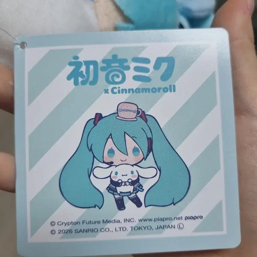 [BUNJANG] Sega Hatsune Miku x Cinnamoroll Nenne Mascot Plush / 세가 하츠네 미쿠x시나모롤 오넨네 마스코트 인형