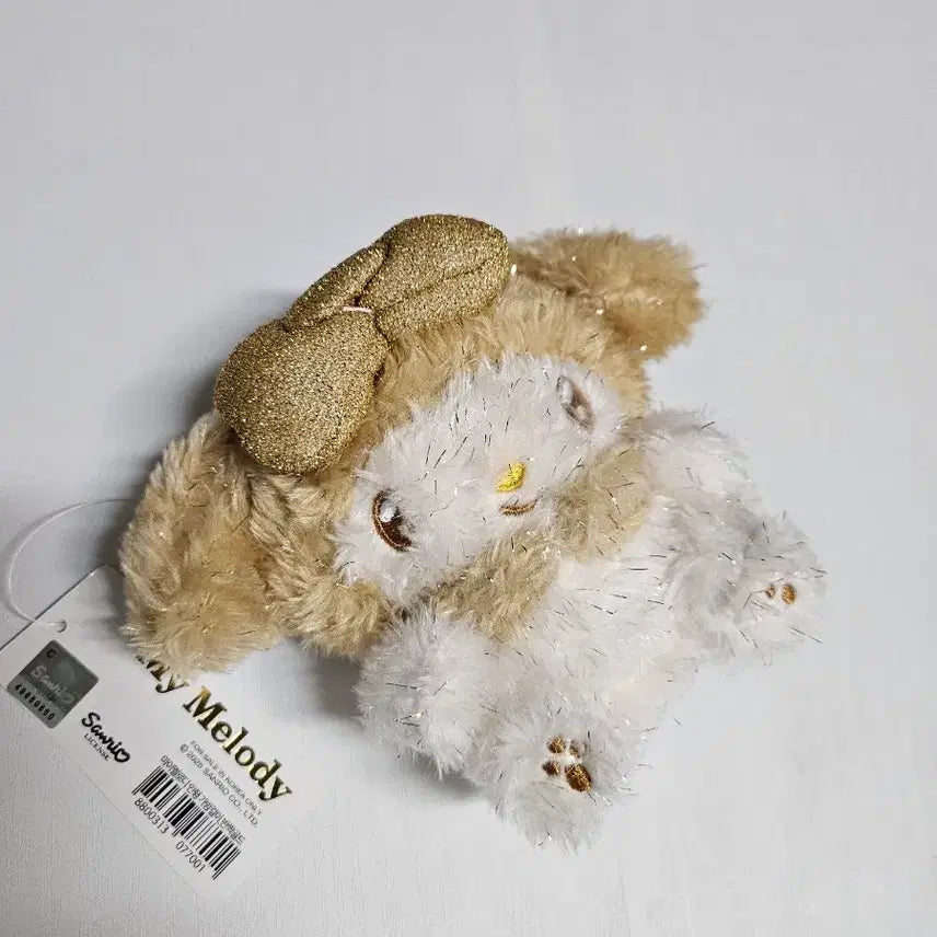 [BUNJANG] Sanrio My Melody Sparkling Gold Doll Keyring / (새상품) 산리오 정품 마이멜로디 반짝 골드 인형 키링