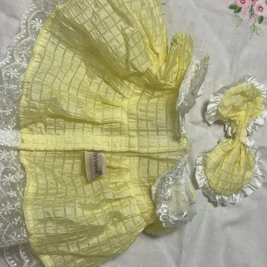 [BUNJANG] Doll Clothes Set with Hairpin and Bag / 인형옷 세트