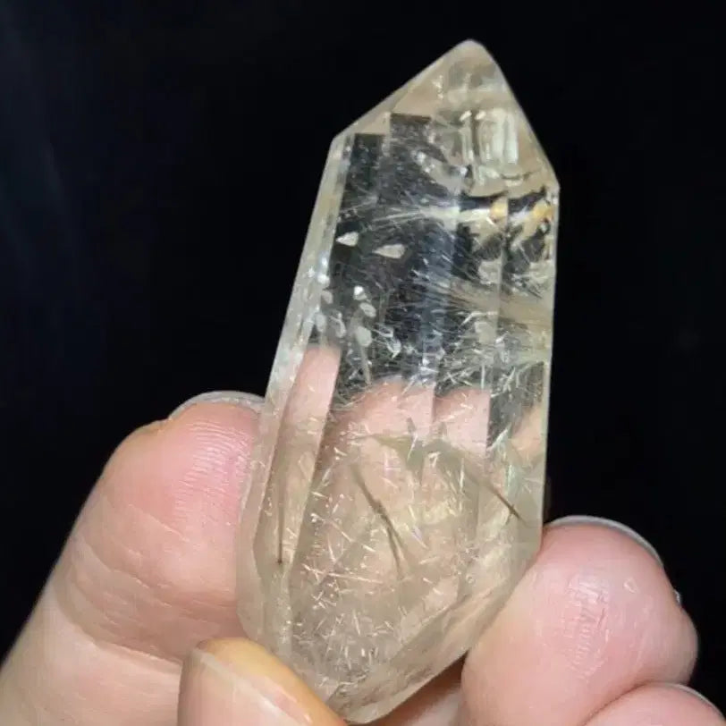 [BUNJANG] Golden Rutilated Quartz In Quartz Point Natural Mineral Stone / 초고퀄! 골든루틸 금침수정 쿼츠인쿼츠 포인트 원석 광물 보석