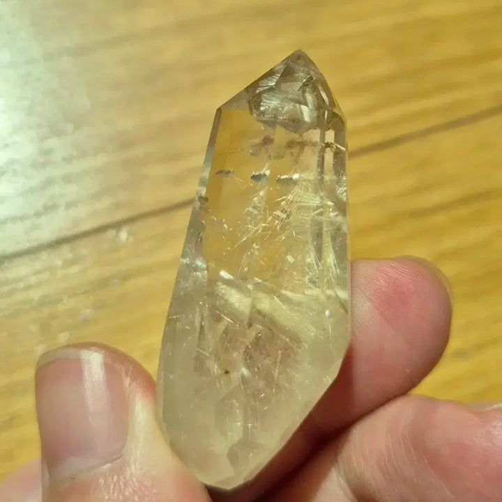 [BUNJANG] Golden Rutilated Quartz In Quartz Point Natural Mineral Stone / 단하루특가! 초고퀄! 골든 루틸 금침수정 쿼츠인쿼츠 포인트 원석 광물 보석
