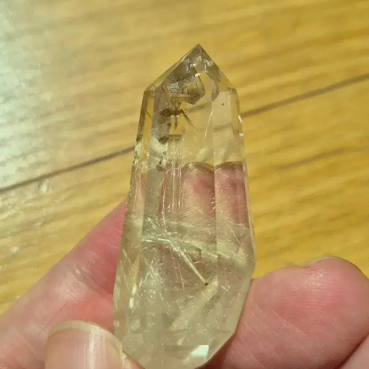 [BUNJANG] Golden Rutilated Quartz In Quartz Point Natural Mineral Stone / 초고퀄! 골든루틸 금침수정 쿼츠인쿼츠 포인트 원석 광물 보석