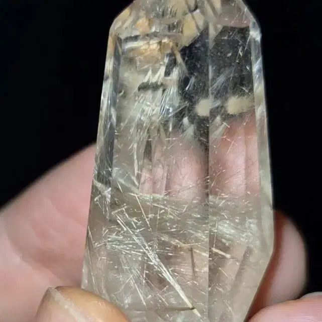 [BUNJANG] Golden Rutilated Quartz In Quartz Point Natural Mineral Stone / 초고퀄! 골든루틸 금침수정 쿼츠인쿼츠 포인트 원석 광물 보석