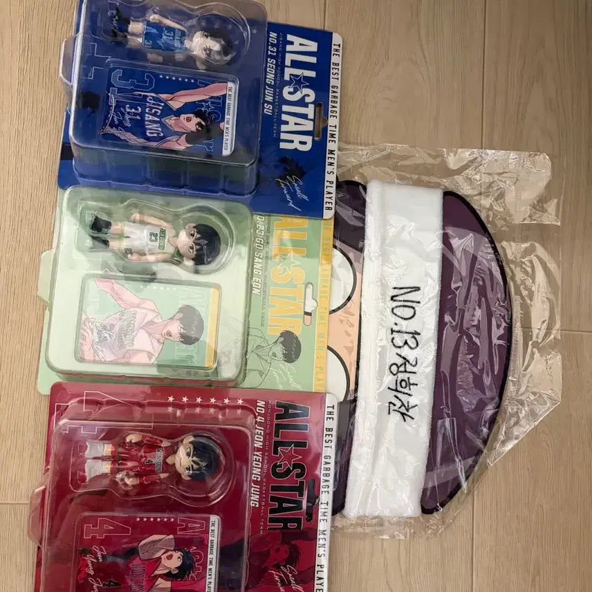 [BUNJANG] Jeong Heechhan Headband + Go Sang-eon, Jeon Young-joong, Seong Jun-soo All-Star Figure Bundle Set / 정희찬 헤어밴드 + 고상언 전영중 성준수 올스타 피규어