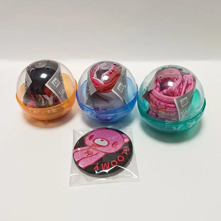 [BUNJANG] Gloomy Bear Gacha Pouch Embroidered Badge Bundle Set / 글루미베어 가챠 파우치 자수뱃지 (일괄판매)