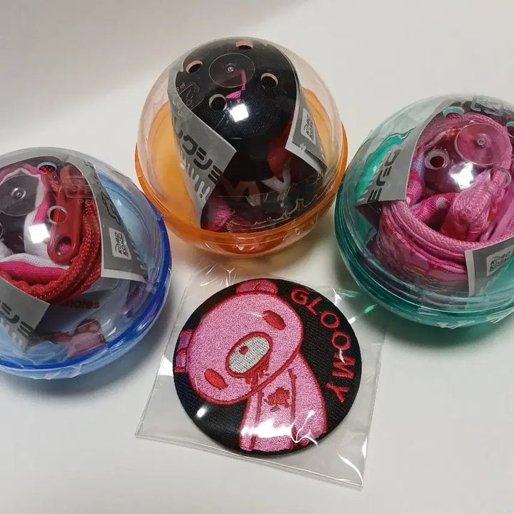 [BUNJANG] Gloomy Bear Gacha Pouch Embroidered Badge Bundle Set / 글루미베어 가챠 파우치 자수뱃지 (일괄판매)