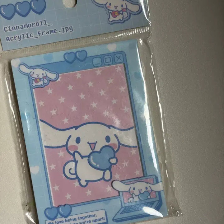 [BUNJANG] Ducky World Cinnamoroll Photocard Acrylic Stand Holder Frame (Sealed) / 더키월드 산리오 시나모롤 포카 아크릴 스탠드 홀더 액자 미개봉 양도 판매