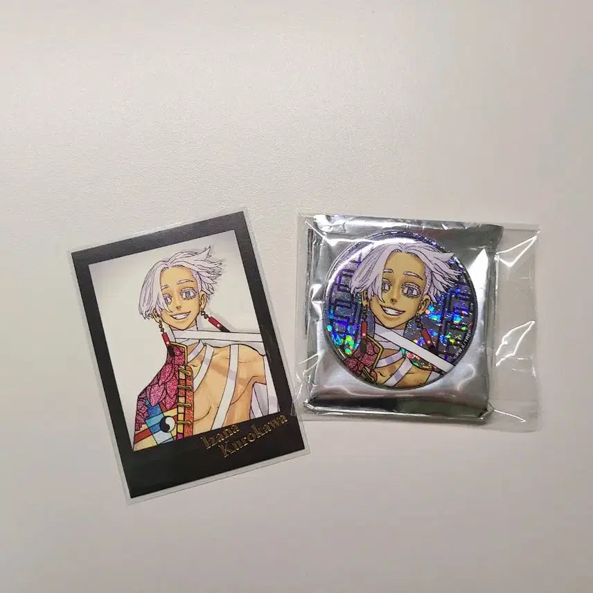 [BUNJANG] Tokyo Revengers Kurokawa Izana Original Art Exhibition Can Badge &amp; Photocard / 도쿄리벤져스 도리벤 쿠로카와 이자나 원화전 신원화전 캔뱃지 포토카드 파샤