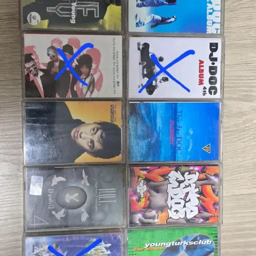 [BUNJANG] 1990s K-Pop Cassette Tapes Bundle (H.O.T., Sechs Kies, DJ DOC) / 90년대 가요 카세트 테이프 HOT 젝스키스 DJDOC 노이즈 터보