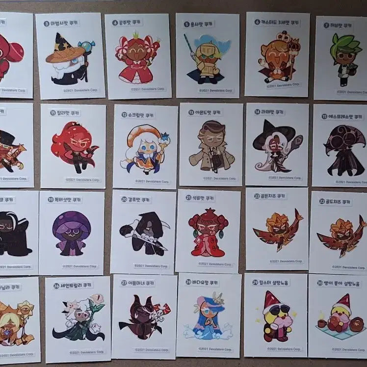 [BUNJANG] Cookierun Sticker Collection (Full Sets 1 &amp; 2, Partial Set 3) / 쿠키런 띠부씰 1탄 전종+ 2탄 전종 + 3탄 일부