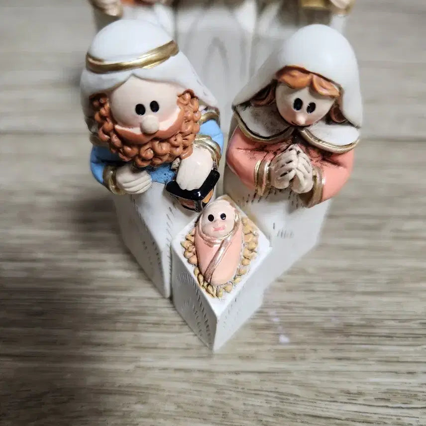 [BUNJANG] Paben Christmas Nativity Scene Figurine Set (6 Figures + Box) / 파벤(Paben) 크리스마스 구유 피규어 6종 세트 (박스 포함)