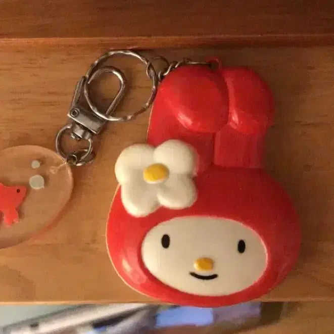 [BUNJANG] Rare Japanese Classic My Melody Goldfish Mirror Comb Keychain Set Figure / 레어! 일본 고전 빨간 마이멜로디 금붕어 거울 빗 키링 세트 피규어