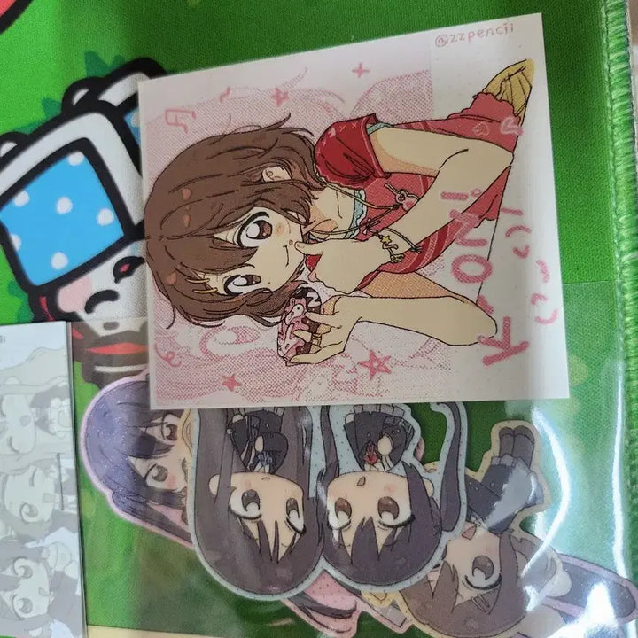 [BUNJANG] K-ON! Unofficial Fan-made Sticker &amp; Pin Badge Set / 케이온 ㅇㅍ님 비공굿 2차굿 판매