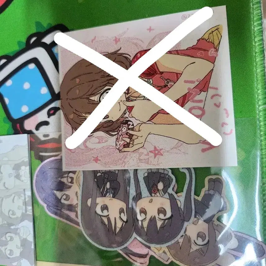 [BUNJANG] K-ON! Unofficial Fan-made Sticker &amp; Pin Badge Set / 케이온 ㅇㅍ님 비공굿 2차굿 판매