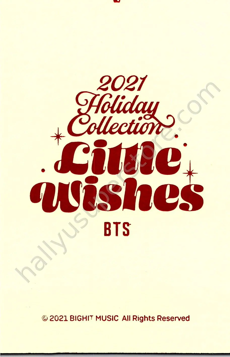 BTS - V - Little Wishes mini photocard special gift version 7