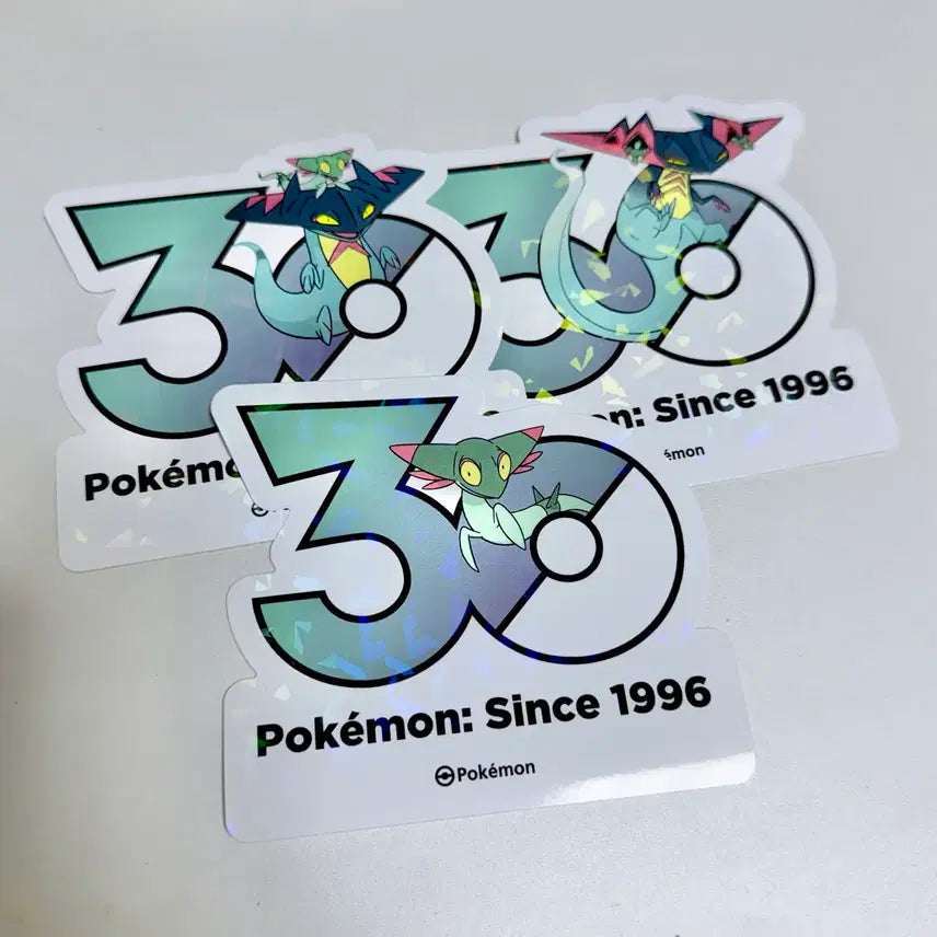 [BUNJANG] Pokemon 30th Anniversary Logo Sticker Set - Dracovish, Dragalge, Dragapult Bundle / 포켓몬 30주년 로고스티커 - 드라꼰 / 드래런치 / 드래펄트