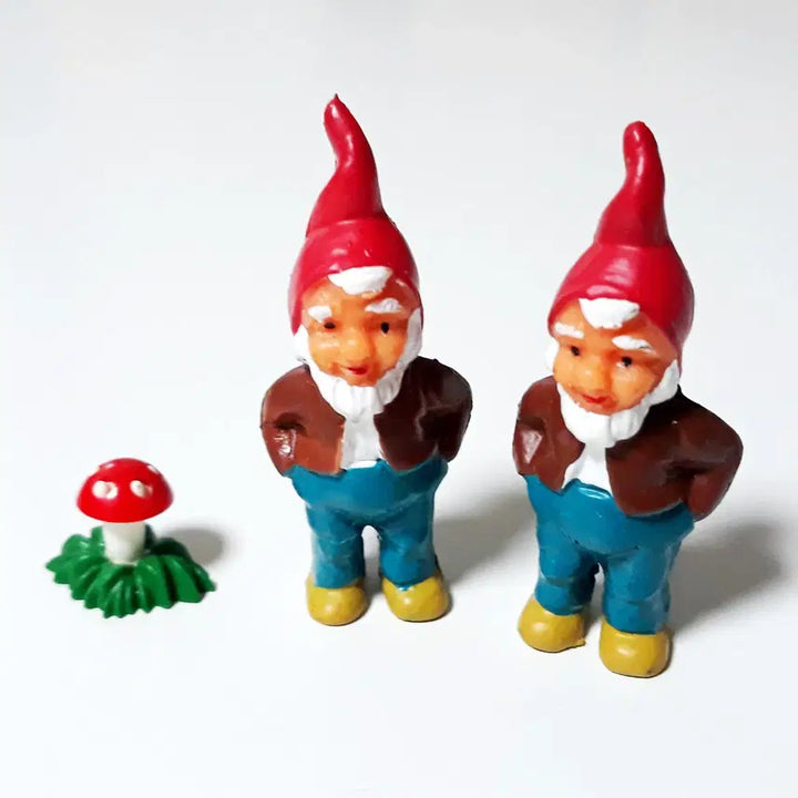 [BUNJANG] German Gnome Elfs Miniature Figures Set (8 pcs) / 독일 Gnome Elfs 빈티지 미니어처 / 약 5cm