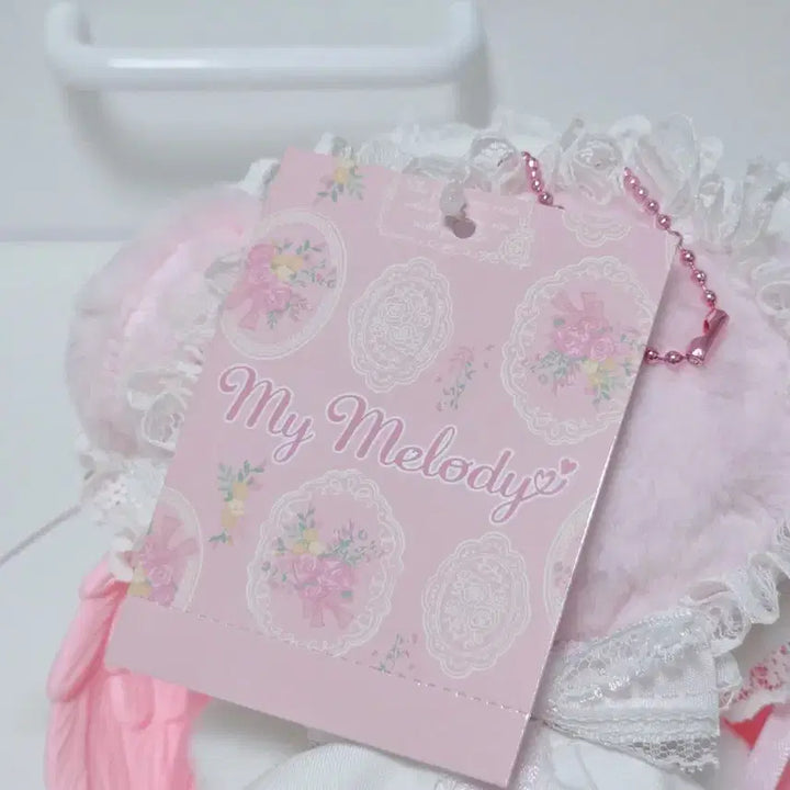 [BUNJANG] Sanrio My Melody White Frill Mascot Charm / 개체 예쁜 마이멜로디 화이트프릴 마스코트