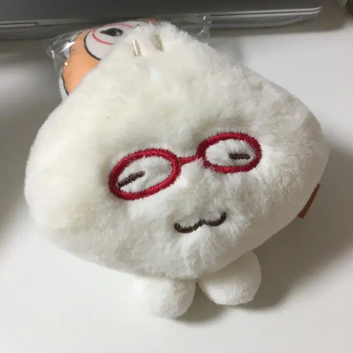 [BUNJANG] Pingru Angel Mandu Doll Babel Glasses Keyring / 핑루 천사만두 인형 바보안경 키링