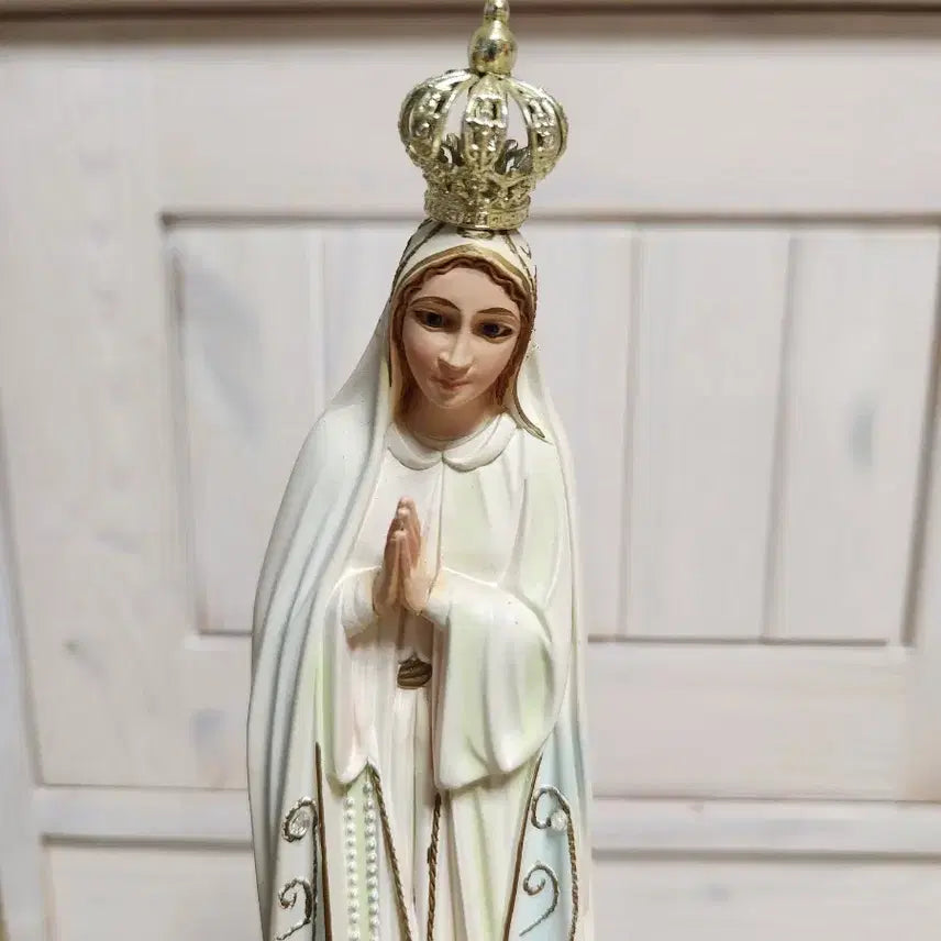 [BUNJANG] Fatima Madonna Music Box Statue with Cubic Tray / [고급 성물/오르골] 포르투갈 수입 파티마의 성모 마리아 오르골 성상 (