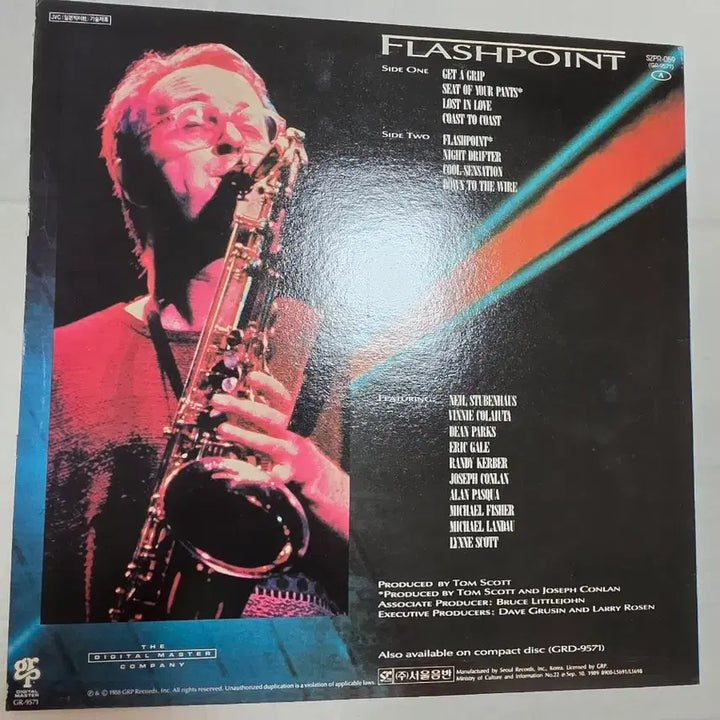 [BUNJANG] Tom Scott "Flashpoint" Jazz LP (Digital Master) / Tom Scott LP 째즈 플래시포인트 디지털 마스터