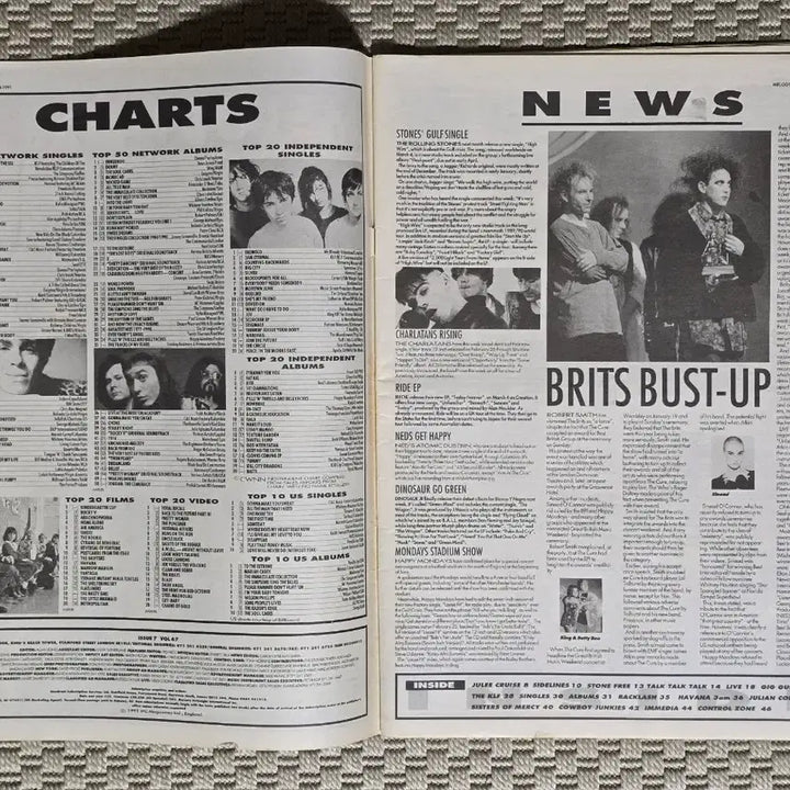 [BUNJANG] Melody Maker Magazine (February 1991) with Charlatans Large Poster / 매거진 Melody Maker 대형 매거진 + 샬라탄스 대형 포스터