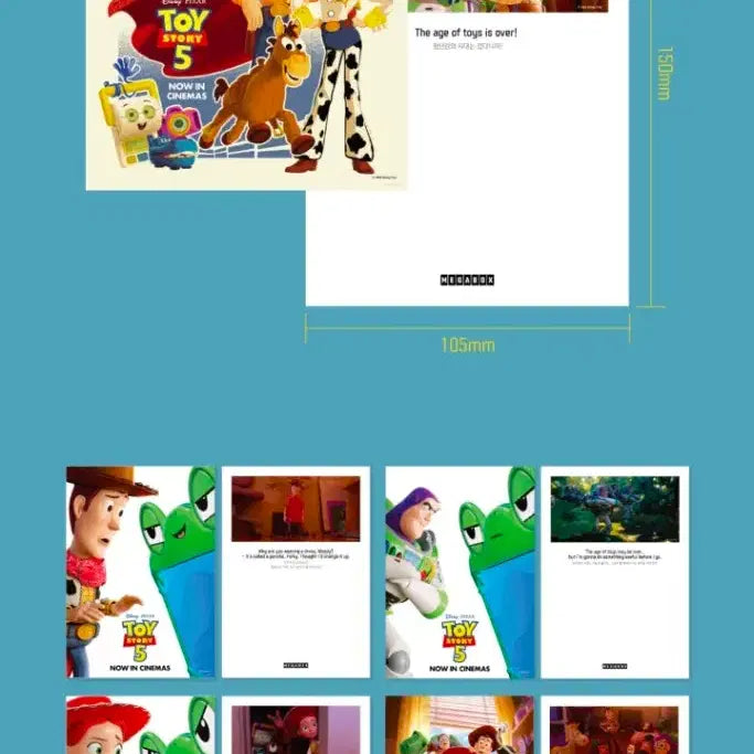 [BUNJANG] Toy Story Deco Pack Postcard Set Bundle / 2세트일괄) 토이스토리 데코팩 엽서 세트