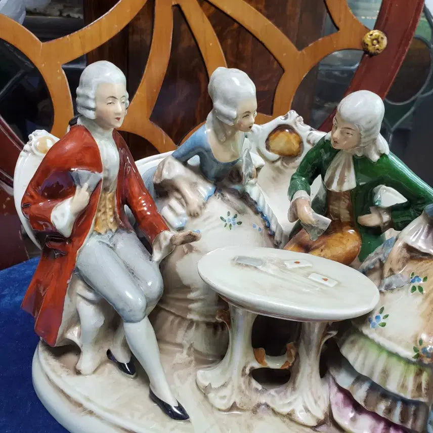 [BUNJANG] Dresden Old Figurine - Card Players / 드레스덴 올드 피겨린