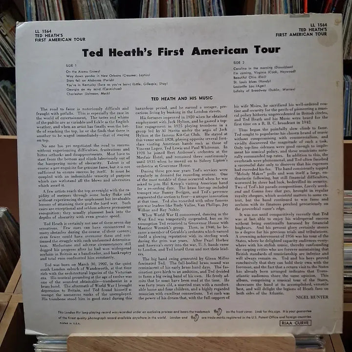 [BUNJANG] Ted Heath First American Tour Live LP / 빈티지 빅밴드 재즈 테드 히스 퍼스트 아메리칸 투어 LP