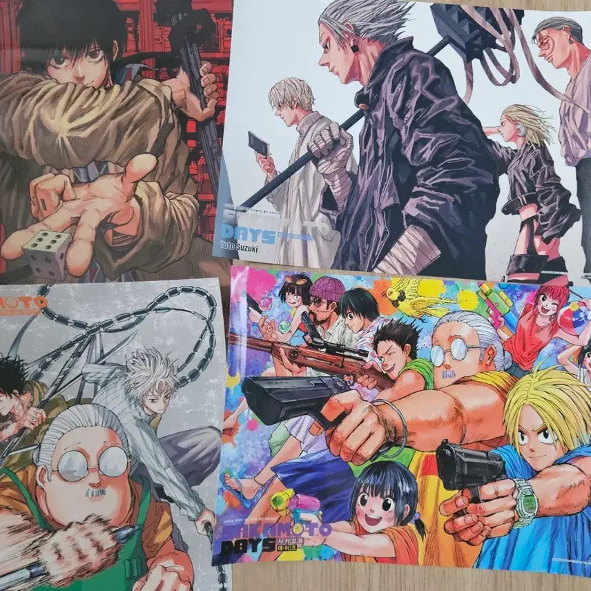 [BUNJANG] Sakamoto Days Nagumo Comic Gallery Poster Bundle Set / 일괄) 사카모토데이즈 사카데이 코믹갤러리 포스터 나구모