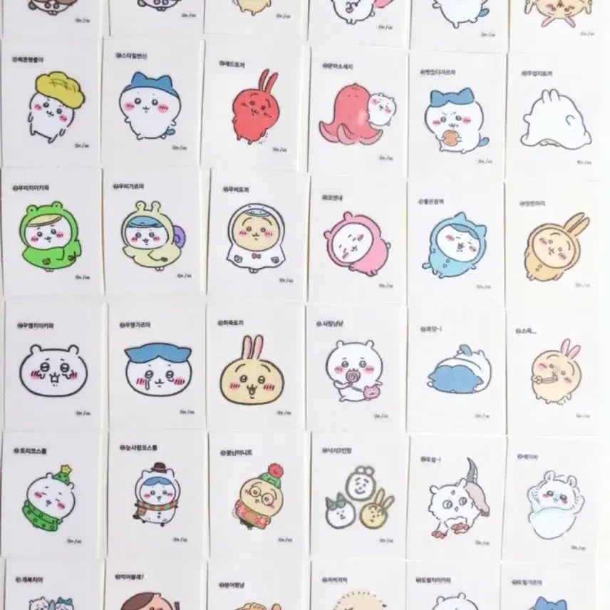 [BUNJANG] Chiikawa Sticker Collection Full Set (102 types, Parts 1-3) / 치이카와 띠부씰 전종 102종 1탄 2탄 3탄 풀세트