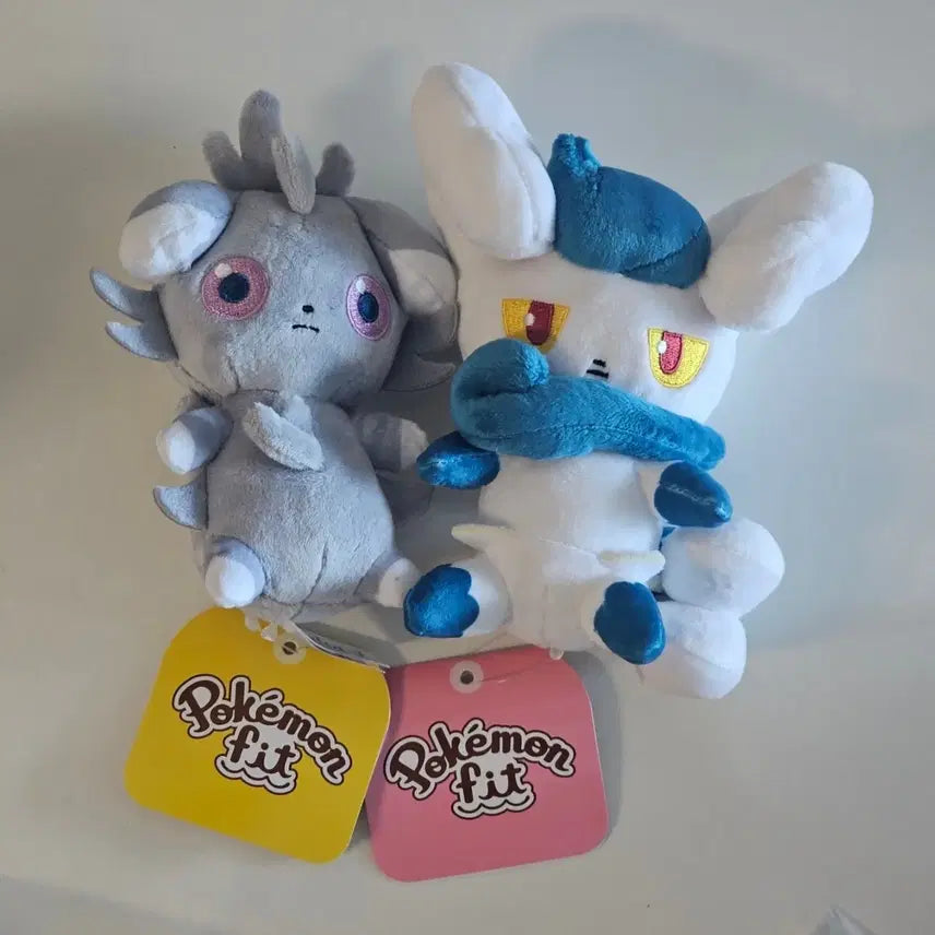 [BUNJANG] Pokemon Fit Nyaazo &amp; Nyaonix Female Plush Set / 포켓몬 FIT 냐스퍼 냐오닉스암컷 인형 2종 일괄