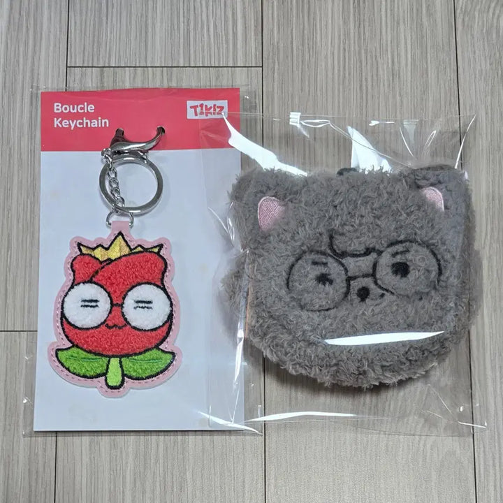 [BUNJANG] T1 Faker Onsety Pouch &amp; Tikkle-z Bukl Keyring Bundle Set / T1 티원 페이커 온세티 파우치 / 티끌즈 부클 키링 일괄