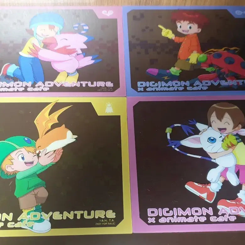 [BUNJANG] Digimon Adventure x Animate Cafe Special Exhibition Signed Board Set / 디지몬 어드벤처 x 애니메이트 카페 5만원 특전 색지 8장 일괄