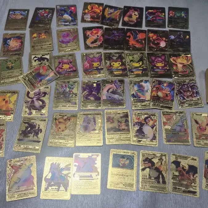 [BUNJANG] Pokemon Gold Foil Full Set 49 Cards / 포켓몬 카드 금박  풀세트  금카드49장 새제품선물