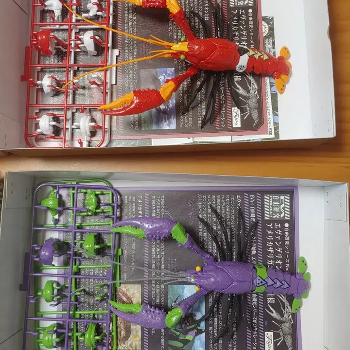 [BUNJANG] Fujimi Mokei "Free Study" Crayfish Eva Unit-01 &amp; Unit-02 Assembly Kit (Bandai Bio) / 후지미모형 자유연구 가재 에바 초호기,2호기 조립품 (반다이 생물)