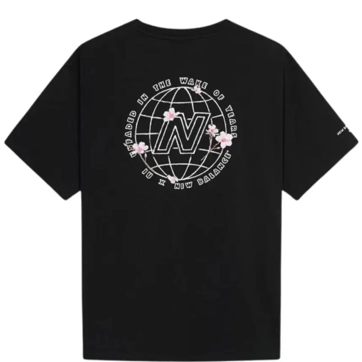 [BUNJANG] IU New Balance Flower Glove T-Shirt Black XL (Sealed) / 아이유 뉴발란스 플라워 글로브 티 미개봉