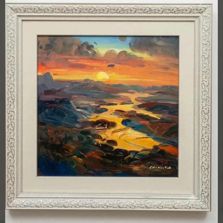 [BUNJANG] Cho Kyu-seok "Summer Landscape" Original Oil Painting (Framed) / 명작 분양] 조규석 화백 유화 원화 "여름날의 풍경" (액자 포함,