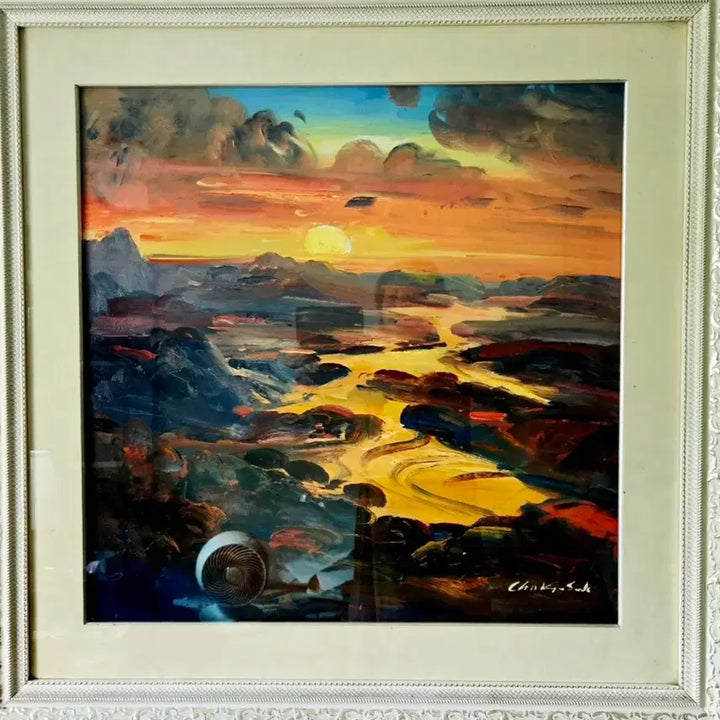 [BUNJANG] Cho Kyu-seok "Summer Landscape" Original Oil Painting (Framed) / 명작 분양] 조규석 화백 유화 원화 "여름날의 풍경" (액자 포함,