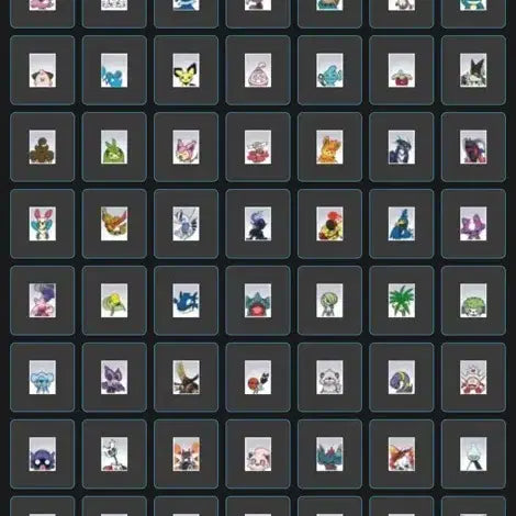 [BUNJANG] 2025 Pokemon ID Photo Sticker Album Vol. 2 (100 Types) / 2025 포켓몬 증명사진 스티커 도감 2탄 (100종)