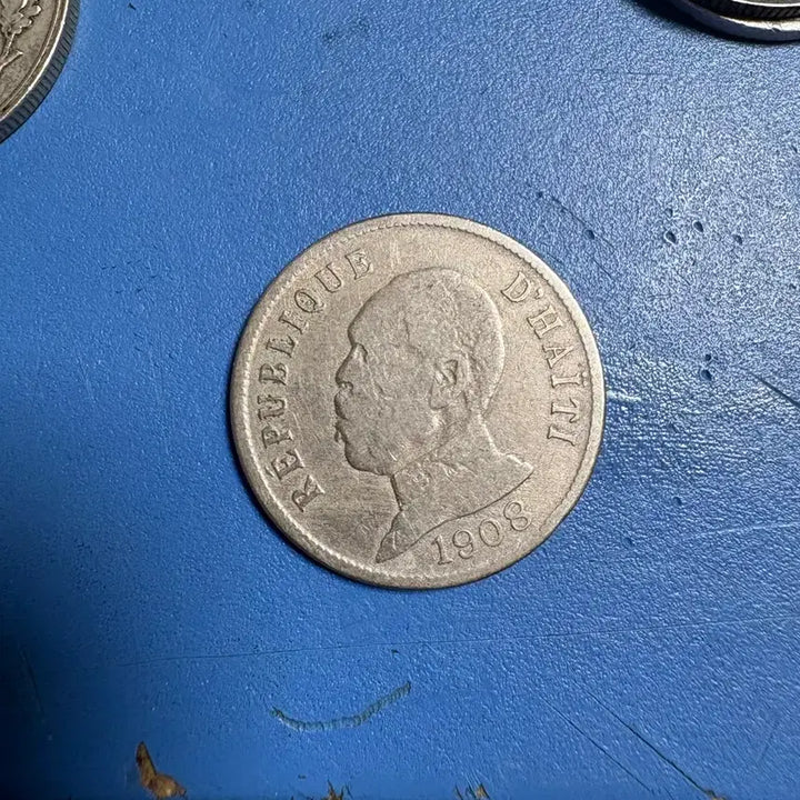 [BUNJANG] Haiti 50 Centimes 1908 Coin / 아이티 프랑스지 50 상팀 1908년 발행 주화