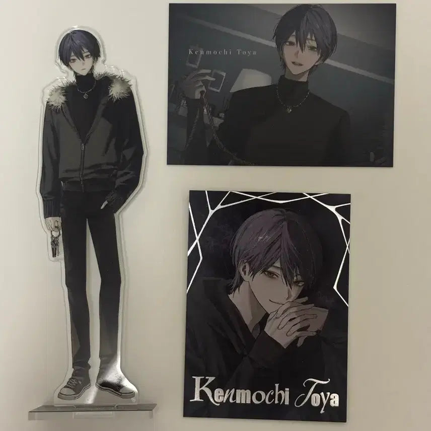 [BUNJANG] Nijisanji Kenmochi Touya Bound Acrylic Stand Cheki Set / 켄모치토우야 속박 아크릴 스탠드 체키 세트 니지산지