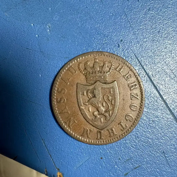 [BUNJANG] 1834 Nassau Duchy 1 Kreuzer Coin - Wilhelm / 연합독일, 나사우 공국 1 크로이처 1834년 통치자: 빌헬름
