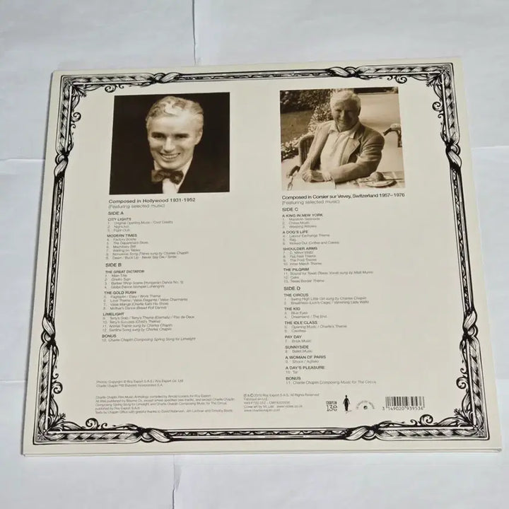 [BUNJANG] Charlie Chaplin Film Music Anthology 180g 2LP Vinyl Record / [LP] 수입. 찰리 채플린 영화 음악집 180g 2LP